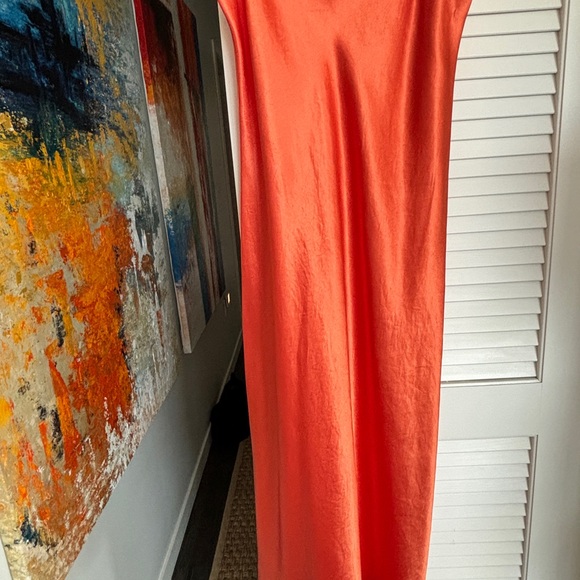 Vince. Satin Slip Dress in Burnt Orange size Small - Picture 7 of 9